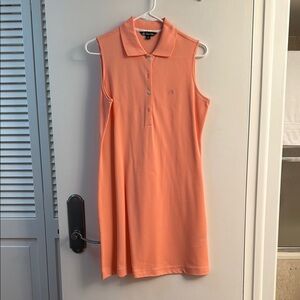 Sleeveless Peach Polo Dress